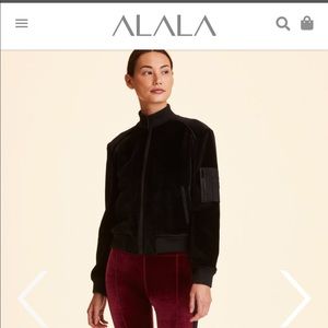 Alala Velvet Bomber Jacket